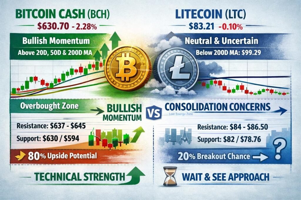 Bitcoin Cahs ve Litecoin analysis - Best crypto of 2026 to invest